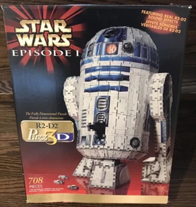 Wrebbit 3D puzzle star wars episode 1 R2D2 (708 pieces) possibly missing pieces - Picture 1 of 10