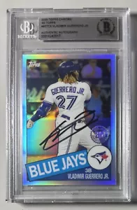 Réfracteur chromé Vladimir Guerrero Jr Auto 2020 Topps 1985 BGS authentique #85TC-6 - Photo 1 sur 3