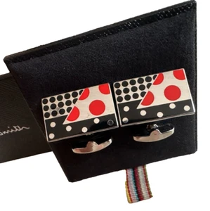 Paul Smith Dot Cufflinks | Small and Large Red & Blue Dots | Limited Edition - Picture 1 of 5
