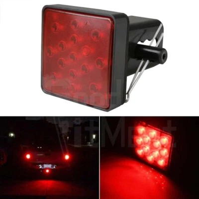 Red Len Running Brake Tow Hitch Cover Light For Truck Trailer Pickup 2" Receiver - Image 1 of 4