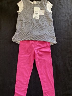 Splendid NWT Tunic And Leggings Navy Blue/Pink -4T - Image 1 of 4