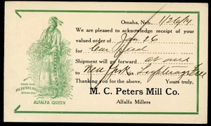 ALFALFA QUEEN ADVERTISING POSTAL CARD 1914 - Picture 1 of 2