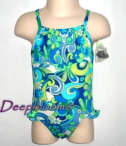FLAPDOODLES SWIMWEAR BIKINI GIRLS SWIM BLUE GREEN 12 M NEW - Picture 1 of 1