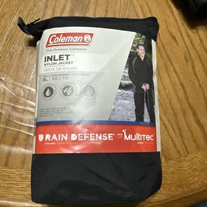 Coleman Apparel  Mens inlet Nylon Jacket  XL Blk (Rain Defense)Multitec Fabric - Picture 1 of 5