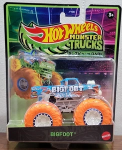 2025 Hot Wheels Monster Trucks Glow In The Dark Bigfoot - Picture 1 of 4