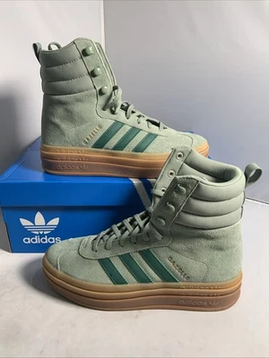 Adidas Gazelle Boots Silver Green Gum Women's ID6982 Size Uk 6.5 New In Box - Image 1 of 4