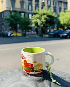 Starbucks Italy Ornament Mini Mug Cup You Are Here YAH 2oz With Box NEW - Picture 1 of 6