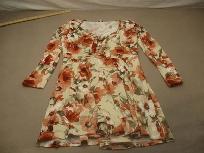 Mameluco ligero blanco abedul talla 1X para mujer floral manga 3/4 corbata 451 Foto 1 de 4