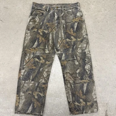 Pantalones Camuflados Wrangler Realtree 34x32 EE. UU. 97GR1HH Caza Doble Rodilla De Colección Geniales Foto 1 de 4