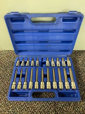 Cornwell Blue Power 22 Piece 3/8 Drive Socket Set cbs-r222s READ DESCRIPTION - Image 1 of 4