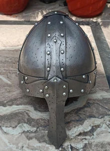 Medieval Knight Helmet | Viking Norman Nasal Style LARP Fancy | 16 Gauge Steel - Picture 1 of 7