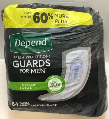 Protectores Depend For Men, máxima protección, 84 CT, despeinados Foto 1 de 3