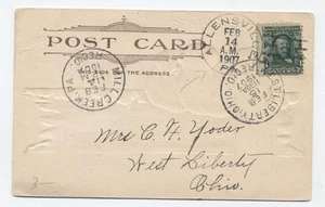 1908 Allensville PA Doane cancelar en postal #300 [7010.102] - Imagen 1 de 3