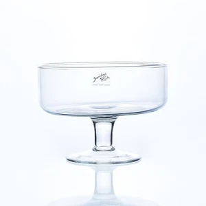 Glasschale, Dekoschale BOWL auf Fuß H. 13,5cm D. 17,5cm rund Sandra Rich - Bild 1 von 1