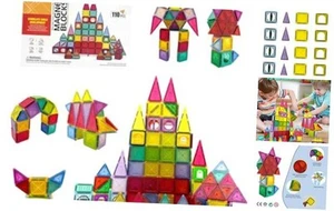 Magnetic tiles blocks for toddlers kids ages 3 +,Preschool Learning Sensory - Picture 1 of 6