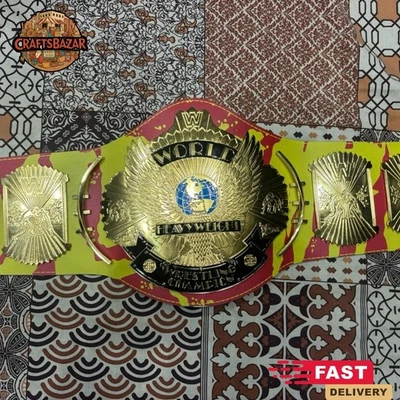 Hulk Hogan Signature Series Hulkmania Championship Replica Title Belt 2mm Brass - Image 1 of 4