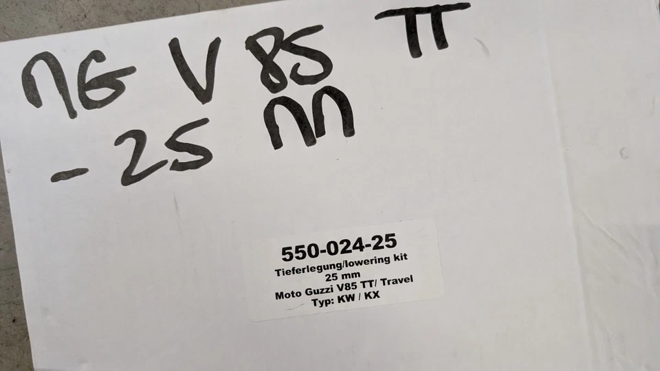 KIT DE RABAISSEMENT MOTO-GUZZI V85 2018-2023 /  -25MM - Photo 1/2