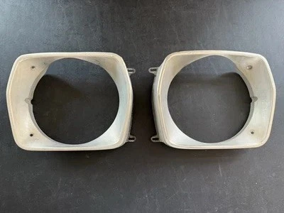 1975-1976 Plymouth Duster Grill HEADLIGHT BEZELS OEM Valiant Scamp Head light - Image 1 of 4