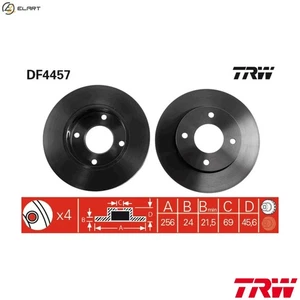 2x BRAKE DISC DF4457 FOR MITSUBISHI MIRAGE/VI COLT/Convertible/CZC SMART 1.1L - Picture 1 of 12