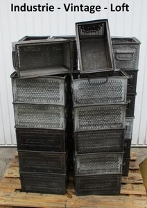 1x Lager Blech Box Metall Stapelbox Werkstatt Loft Vintage perforiert - gelocht - Bild 1 von 8