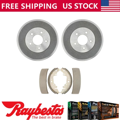 Rear Kit Brake Drums & Brake Shoes For 2004-2006 Dodge Grand Caravan - Raybestos - Image 1 of 4