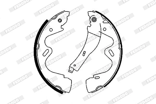 FERODO Bremsbackensatz Hinterachse u.a. für AUTO UNION, NISSAN, TOYOTA, VW - Bild 1 von 1