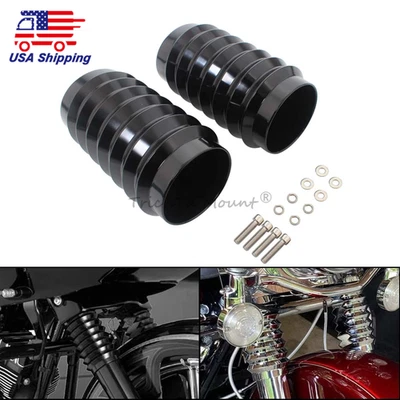 Cubierta deslizante de bota de horquilla superior retro CNC para Harley Touring Electra Glide Heritage Foto 1 de 4