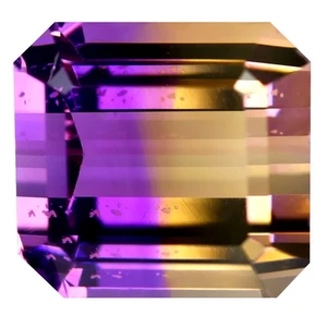 14.20 ct Romantic Octagon Cut (13 x 12 mm) Brazil Purple and Yellow Ametrine - Picture 1 of 1