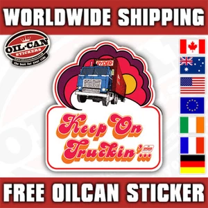 Keep on trucking sticker, retro eighties 110x70mm - Picture 1 of 1