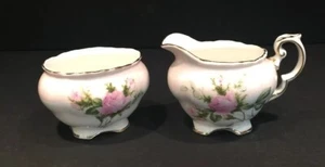 Foley Bone China Sugar And Creamer Set Made In England - Picture 1 of 10
