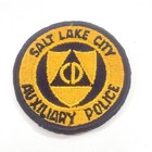 Vintage Salt Lake City Auxiliary Police Patch Civil Defense Utah Embroidered