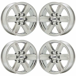 17" Ford F150 Truck Bright Chrome wheels rims Factory OEM set 4 10339 EXCHANGE - Picture 1 of 8