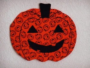 Halloween Pumpkin Fabric Wall Decoration Pocket for Gift Card, Candy, etc... - Picture 1 of 4