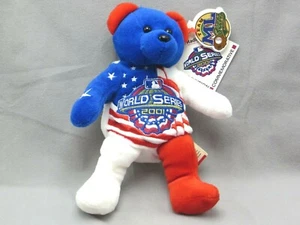 Serie Mundial MLB 2001 Oso de Peluche Rojo Blanco Azul Radio Shack Edición Limitada Recuerdo 9350 - Imagen 1 de 12
