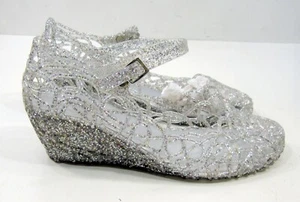 new CLEAR wedge Beach Retro round Toe sexy Jellies Jelly Sandal women Size 6 - Picture 1 of 6