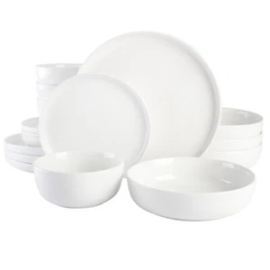 Juego de vajilla de porcelana de 16 piezas Gibson Home Oslo - blanco - Imagen 1 de 5