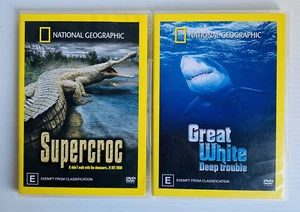 National Geographic - Supercroc + Great White : Deap Trouble (Region 4 DVD) - Picture 1 of 3
