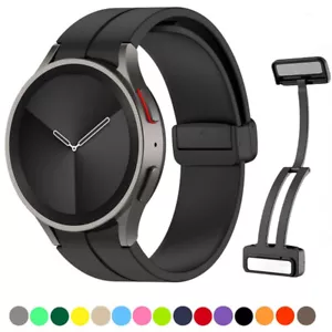 Magnetic Silicone Band Strap For Samsung Galaxy Watch 5 40 44mm/5 Pro 45mm Sport - Picture 1 of 19