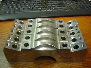New Dodge R6 Nascar Splayed Main Cap Set 2.250 Mopar Race Drag Billet Steel SB - Picture 1 of 4