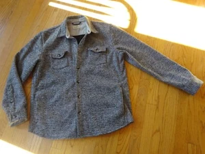 Marine Layer Schacket Mens Large Wool Blend Heather Gray Usa Made Shirt Jacket L - Picture 1 of 9