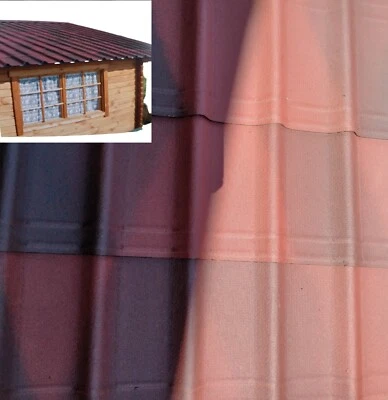 LASTRA ONDUVILLA ONDULINE  CM.107XH40 SP.3MM COPERTURA TETTOIA TETTO GAZEBO - Immagine 1 di 4