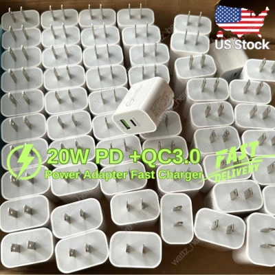 Lot For iPhone 15 14 13 12 20W Fast Charger Block USB Type C Wall Power Adapter - Image 1 of 4