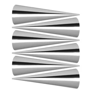 6 Pcs Croissant Mold Cream Horn Molds for Baking Sweet Cone Treat - Picture 1 of 12