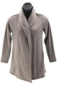 Isaac Mizrahi Live! Soho Brushed Back Cardigan Topper Graphite - Picture 1 of 3