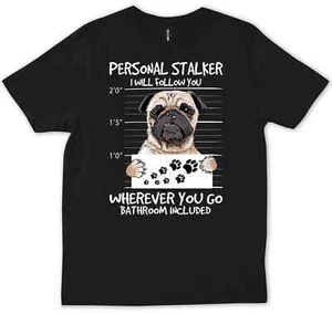 Funny Pug Owner Fur Mom Dad Christmas Gift T-shirt - Picture 1 of 6