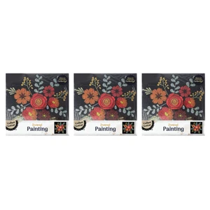 3x Krafters Korner Diamond Painting Flower Creative Kids/Childrens Craft Set 6+ - Picture 1 of 3