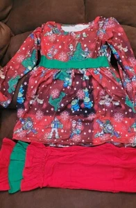 Mädchen Boutique LS 2-teiliger Hosenanzug Größe 5/6 Weihnachten TOY STORY bezaubernd! NEU - Bild 1 von 1