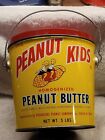 The Peanut Kids Peanut Butter Tin Pail 5 Lbs Great Graphics Kids Riding Peanut 
