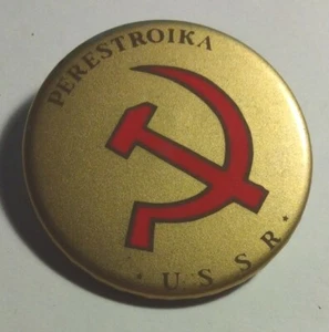 Soviet Union Russia USSR Original Perestroika Pinback Button / Badge / Pin  - Picture 1 of 2