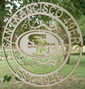 San Francisco 49ers Laser Cut Fenster/Wanddeko. Sehr Unikat 4" oder 6" 2mm - Bild 1 von 3